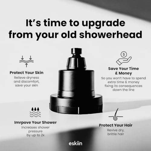 Eskiin Filtered Showerhead - Best Shower Head With Filters For Healthy Hair & Skin - High Pressure Water Softener For Hard Water - Reduce Dandruff, Protect Colored Hair, And Soothe Dry Skin (Chrome) - Image 4