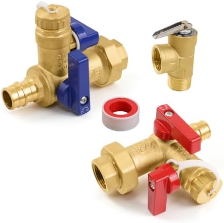 1 Set Niikappu Tankless Water Heater Service Valve Kit-FIPxPEX-A(Tool054-1) by Unknown