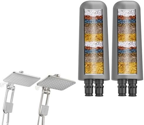 2-Pack Gray Shower Head Filter Replacement for L400099 by DAKINGS