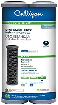 Culligan SCWH-5 Whole House Water Filter Cartridges - Standard-Duty Carbon Replacement Filter Reduces Sediment, Rust, Scale & Dirt- Clean Drinking Water for Cooking, 15,000 Gallons, 2 ct (Pack of 2) by CulliganWater