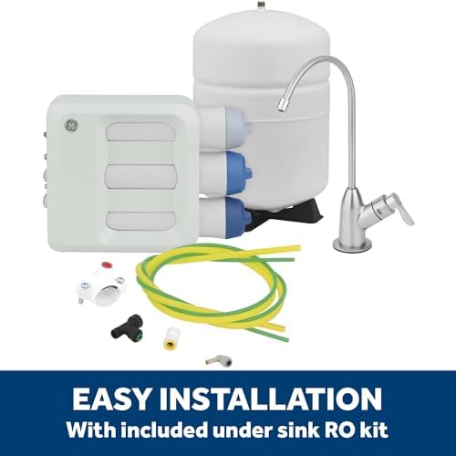 GE 3 Stage Reverse Osmosis Under Sink Water Filtration System with Faucet, Reduces Lead, Chlorine, Arsenic & More, Replace Filters (FQ18PN, FQ18MN, FQ18RT) Every 6/12 Months, GXRQ18NBN - Image 6