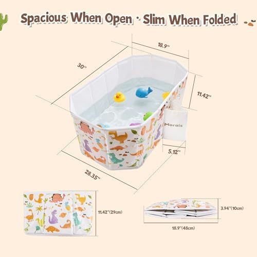 MORAIS Collapsible Baby Bathtub, Toddler Bathtub for Shower - Image 2