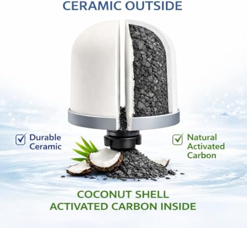 Nispira Super Mineral Countertop Gravity Water Filter System 12L 3-Gallon Household Economical Drinking Pot Water Dispenser - Image 3