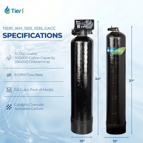 Tier1 32,000 Grain Water Softener & 300,000 Gallon Chloramine Filter System - Image 2