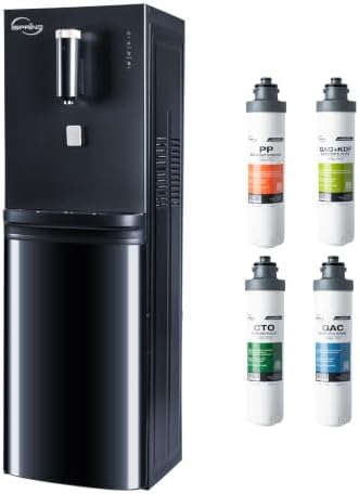 iSpring DSBL4N Dual-Source Water Dispenser – 4-Stage Filtration, Gunmetal by iSpring