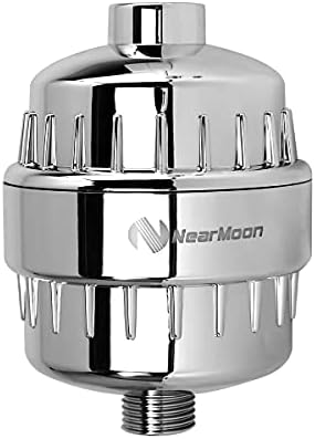 NearMoon High Output 15 Stage Shower Filter - Filtered Shower head softener for Hard Water，Reduces Dry Itchy Skin, Dandruff and Improves the Condition of Your Skin, Hair (Chrome Finish) by NearMoon