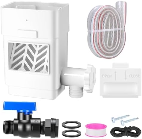 2026 Upgraded Rain Barrel Diverter Kit for 2x3 or 3x4 inch Downspouts White by WADEOmakeyourlifebetter