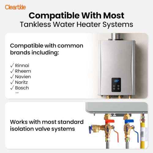 Cleartide Tankless Water Heater Flush Kit with 1/4 HP Circulation Pump, 2 Stainless Steel Hoses & Flush Bucket, Reusable Descaling Maintenance Kit for DIY Water Heater Cleaning System - Image 6