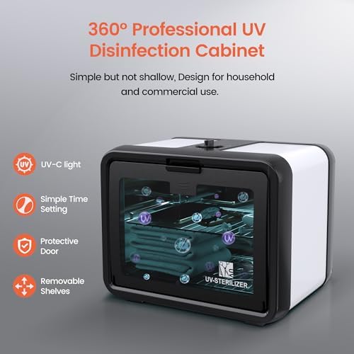 SalonDepot UV Sanitizer Cabinet Professional Disinfection Box 8L Black - Image 2