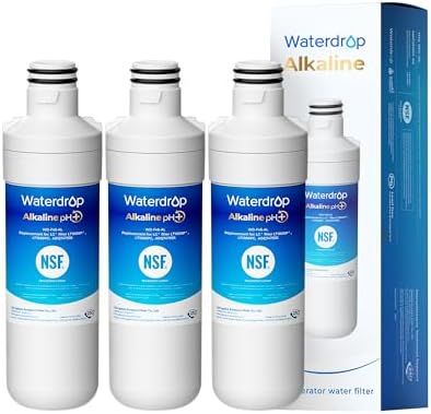 Waterdrop Alkaline LT1000PC ADQ747935 Refrigerator Water Filter, 3 Pack by Waterdrop