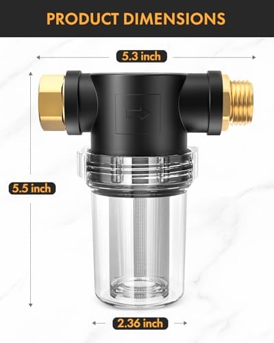 Twinkle Star 2 Pcs Garden Hose Filter, Inline Water Hose Filter - Image 3