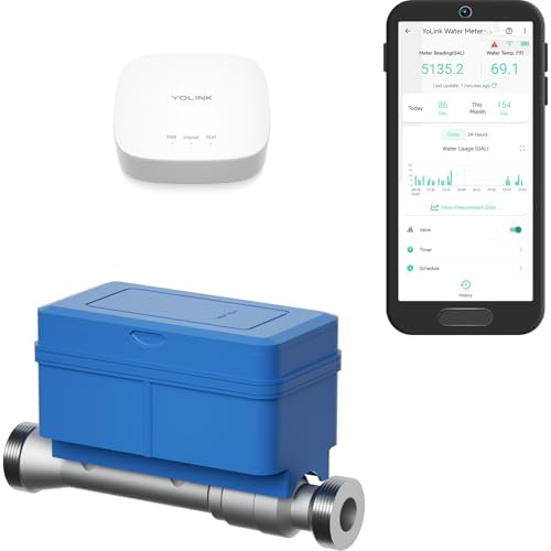 YoLink FlowSmart All-in-One Kit: 0.5" Water Meter + Hub by YoLink