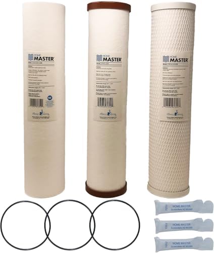 Home Master Whole House Three Stage Water Filtration System with Fine Sediment, Iron and Carbon, Blue - Image 3