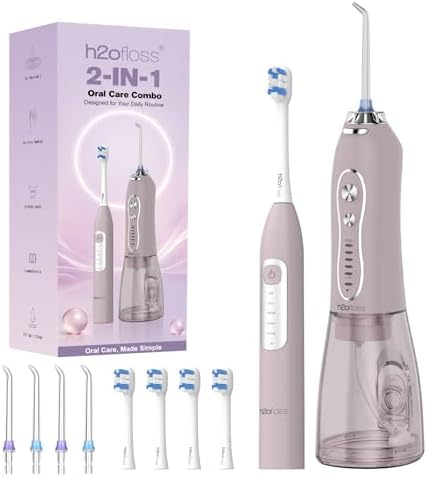 H2ofloss Electric Toothbrush and Water Flosser Combo, 2-in-1 Oral Care Kit by SpecializinginOralCareforover10Years