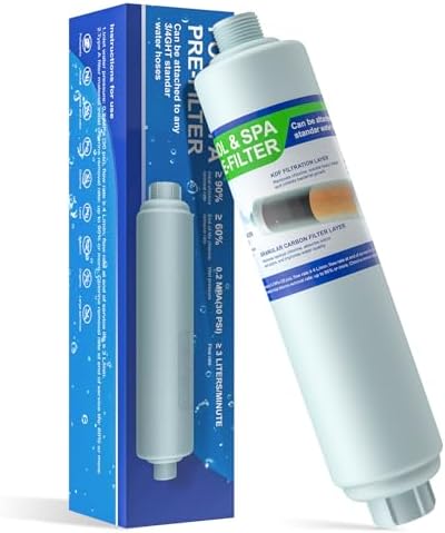 Garden Hose Filter for Filling Pool/Hot Tub/Spa, Greatly Reduces Sediment, Chlorine, Heavy Metals and Odors, Standard 3/4" Garden Hose Thread, Hose Filter, Up to 8,000 Gallons (1, Blue) by Unknown