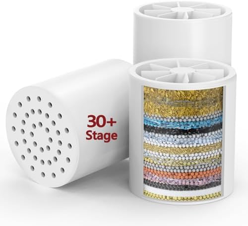 Longriver 3 Pack 33 Stage Universal Shower Filter Replacement Cartridge by DesignedforaSpa-LikeShower