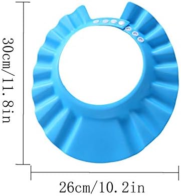 MYUBWTF Blue Baby Shower Cap, Bath Shampoo Cap Hat，Soft Hat Adjustable Visor Cap，Protect your eyes and face from water，Suitable for infants, children and pets from 0 to 12 years old - Image 2