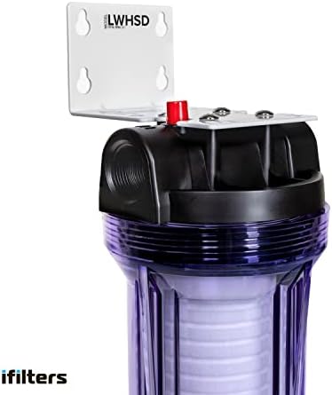 iFilters Whole House Sediment Filter System for Dirt, Sand, Silt, Rust and Scale - Clear Housing - 3/4" Ports - Pressure Relief Button - Image 2