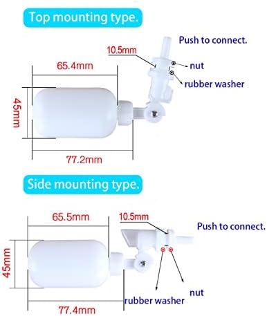 ESHIONG NSF Certified 1/4" O.D. Push to Connect Fittings for RO (Reverse Osmosis) Water Filter（with water float ball valve）19 pcs+30 feet 1/4" Water tubing. - Image 4