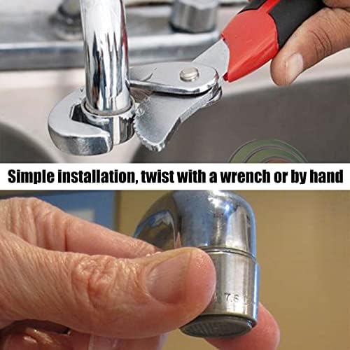 4 Piece Kitchen and Bathroom Faucet Aerators, 2 Pcs Aerator Filter Replacement Parts with Brass Housing 55/64" 22mm Female Bathroom Aerator Faucet Filter with Washer for Kitchen and Bathroom - Image 4