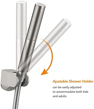 BESy Handheld Shower Head Show Spray Shower Wand Hand Shower Brushed Nickel - Image 5