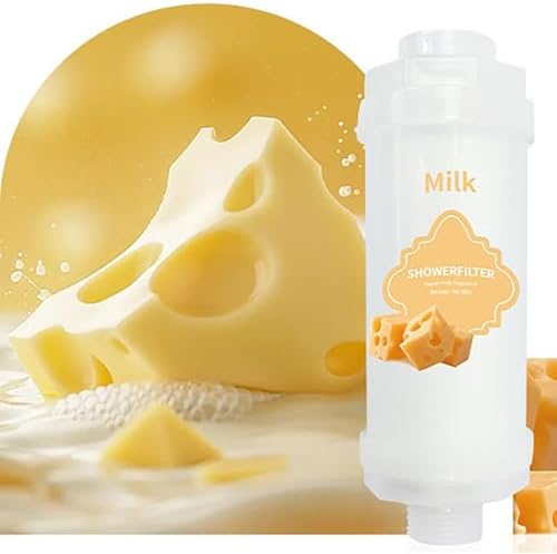 Vitamin C Shower Filter for Hard Water, Shower Aromatherapy, Water Purifier Bathroom Accessories Remove Chlorine Fluoride Heavy Metals Improves Skin Condition Protects Hair Milk Scent by Unknown