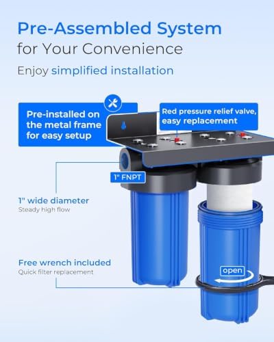 Waterdrop WHF21-SH 2-Stage Whole House Water Filter System, NSF/ANSI 372 - Image 6