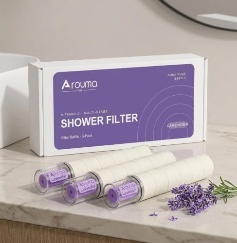 VCF Vitamin C Shower Filter Refills — Multi-Stage Filtration, Lavender Aromatherapy for Soothing Stress Relief (3 Cartridges) - Image 2