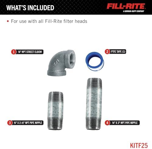 Fill-Rite KITF25 Filter Installation Kit for 3/4" Filter Head - Image 2