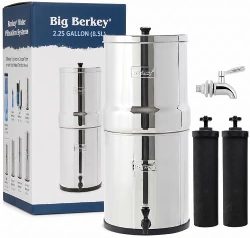 Big Berkey 2.25G Water Filter System w/ BB9-2 Filters & Stainless Spigot by Berkey