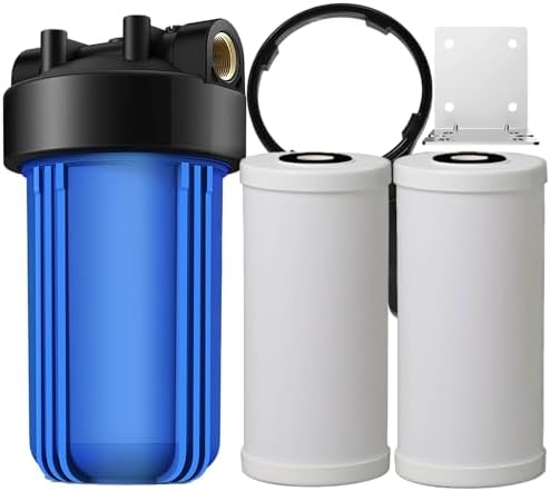 Envig K3 Large Capacity Whole House Heavy Metal Iron Hydrogen Sulfide Water Filter (2 Filter Cartridges), 10" x 4.5", 50,000 Gallon Capacity, Catalytic Carbon KDF by Envig