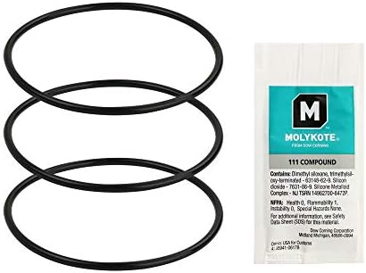 APEC Water Systems Set 3 Pcs 3.5" O.D. Replacement ORing for Reverse Osmosis Water Filter Housings with Lubricant by APECWaterSystems