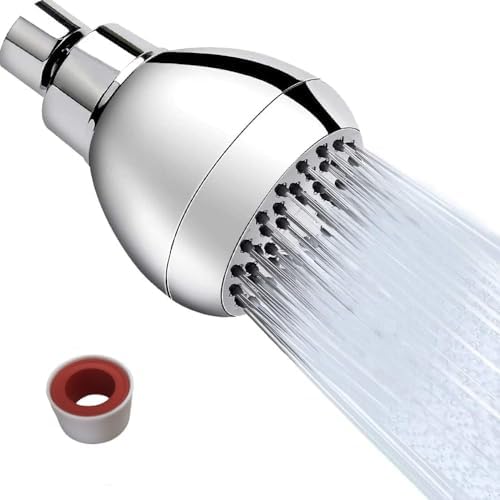 High Pressure Fixed Shower Head 3 Inch Saving Water Chrome Anti-leak Shower Head For Powerful Water Rain Easy Installation for Relaxing and Comfortable Shower Experience by CHMING