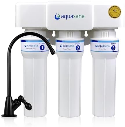 Aquasana Under Sink Water Filter | Claryum 3-Stage Max Flow | AQ-6300M-MB by Aquasana