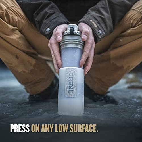 GRAYL GeoPress 24 oz Water Purifier & Water Filter Bottle, Peak White - Image 6