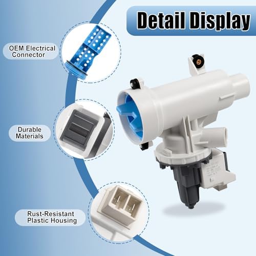 WH11X29539 WH11X39237 Washer Drain Pump and Filter for GE Washing Machines - Image 3