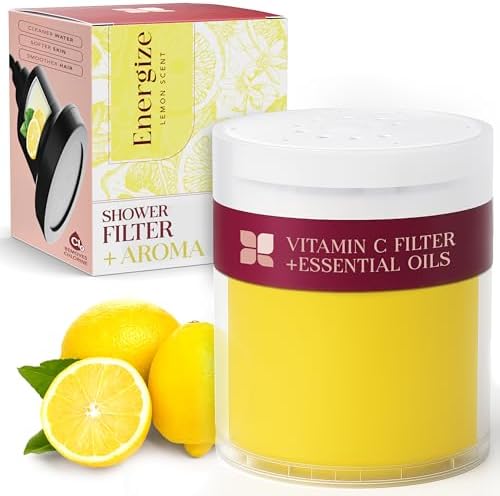 Vitamin C Shower Filter Replacement Cartridge + Shower Steamers Aromatherapy - K Beauty Skin & Hair Enhancement, Universal Water Filter Replacement for AquaBliss - Lemon Spa Scent by Unknown
