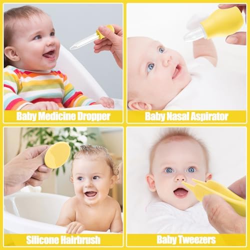 Baby Healthcare and Grooming Kit for Newborn Kids, 31PCS Upgraded Safety Baby Care Kit, Newborn Nursery Health Care Set, Baby Care Products (Yellow) - Image 4