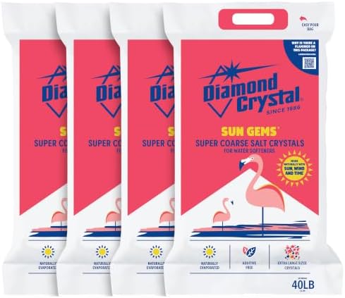 Diamond Crystal 4 Pack Sun Gems Water Softener Super Coarse Salt, 40 Pounds by DiamondCrystalSaltCo%C2%AE%C2%A0