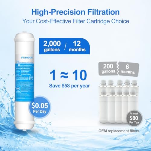 Under Sink Water Filter Kit - With Brass Valve for Home Bar & Drinking - Image 4