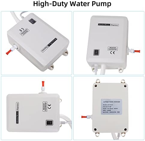 Bottled Water Dispenser Pump System - 20ft 110V AC US Plug Water Dispensing Pump with Single Inlet - Compatible Use with Coffee/Tea Machines, Water Dispensers, Refrigerators, Ice Makers - Image 2