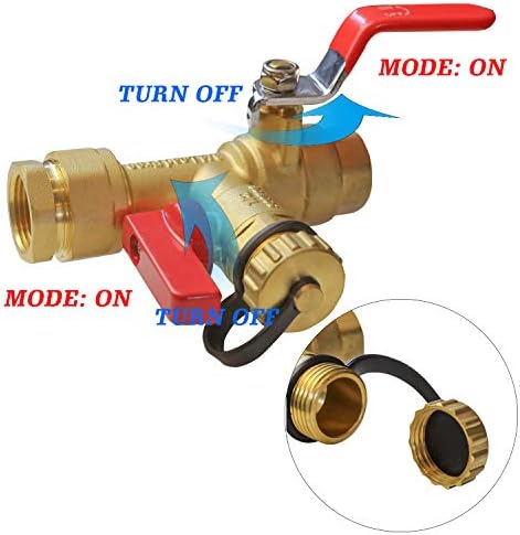 Hourleey 3/4 Inch IPS Isolator Tankless Water Heater Service Valve Kit, with Pressure Relief Valve, Clean Brass - Image 3