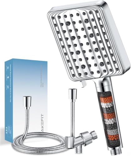 MakeFit Filtered Shower Head with Handheld, High Pressure, 6 Modes, Chrome by MakeFit
