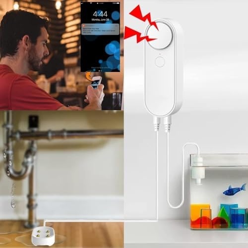 WiFi Water Leak / Water Level 2 in 1 Detector, Smart Water Sensor Alarms, Detached 16.4FT Dual Detection Line, Left and Right Dual Alarms, Remote App Monitoring, Dual Alerts, AAA Battery Powered - Image 5