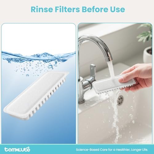 Tomxcute Official Glass Cat Water Fountain Replacement Filters-10+2 Pack - Image 5