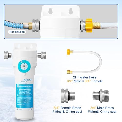 RV Water Filter System - with 10" Compound Filter for RVs,Campers,Gardening - Image 5