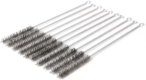 12 Inch Pipe Cleaning Brush Set with Stainless Steel Bristles, Steel Wire Tube Brush Kit for Auto Parts Polishing, Machining, Bottles, Tubes, Etc.（15mm-10pcs） by WMXXBRU