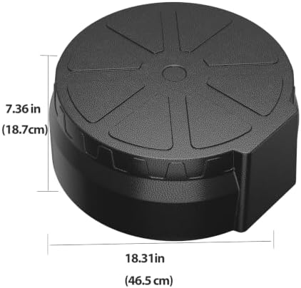 Heavy Duty Rain Barrel Stand, Universal Base for 45-65 Gallon Rain Water Collection Barrels, Elevated Riser for Easy Spigot Access and Increased Water Pressure, Sturdy Polypropylene, Black - Image 4