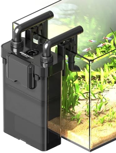 AQUASMITH Hang on Back Aquarium Filter,No-Hum Whisper-Quiet for 3-10 Gal by Aquasmith