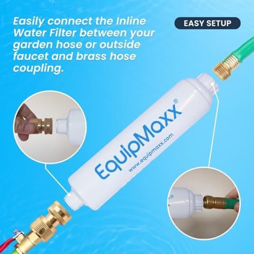 Deionized Inline Water Filter Reduces Hard Water Spots for Car Wash, Yard Cleaning, or Gardening, 3/4" Quick Connectors with TDS Meter, Adjustable Spray Gun, and Expanding Water Hose Hard Water Filter - Image 2